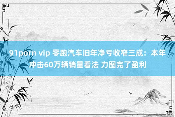 91porn vip 零跑汽车旧年净亏收窄三成：本年冲击60万辆销量看法 力图完了盈利